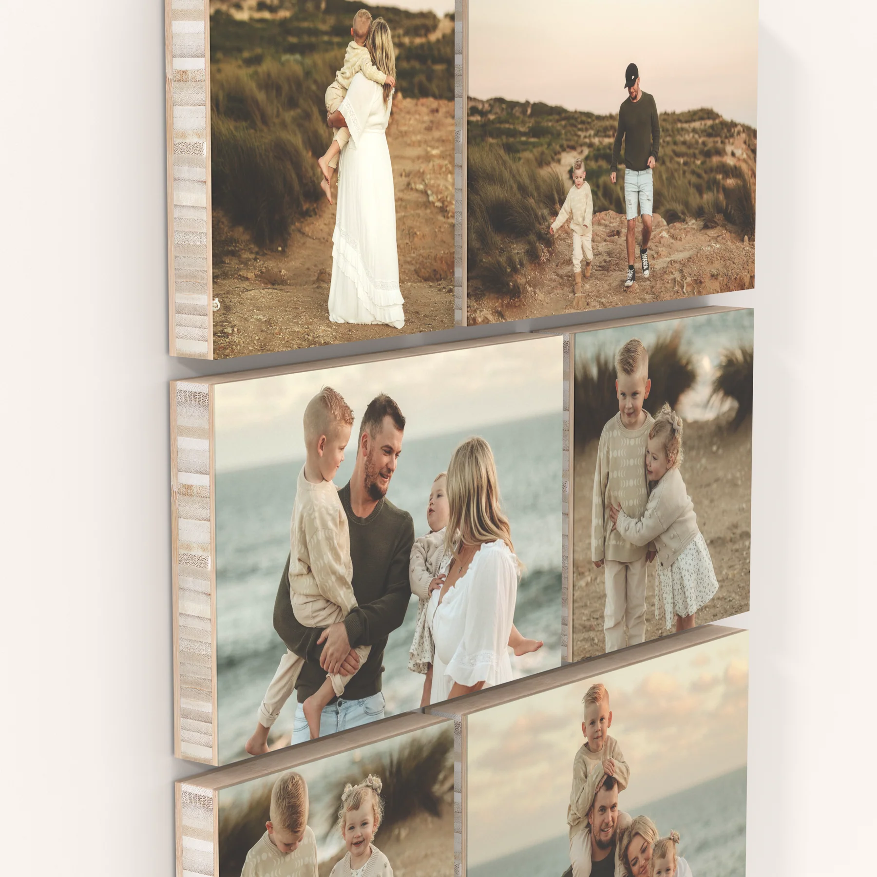 Bamboo multi-block photo wall